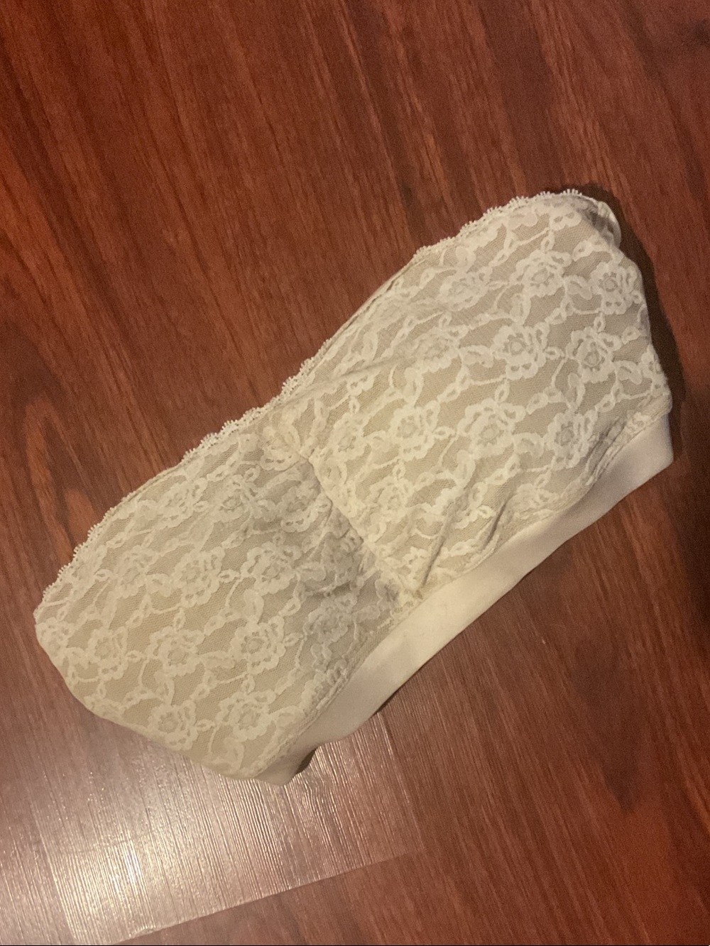 Maidenform Lace Bandeau Strapless Bralette - Ivory